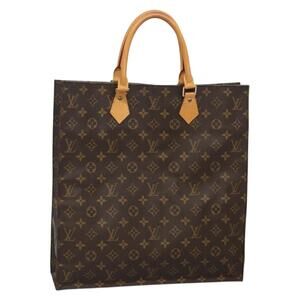 LOUIS VUITTON Monogram Sac Plat Hand Bag M51140